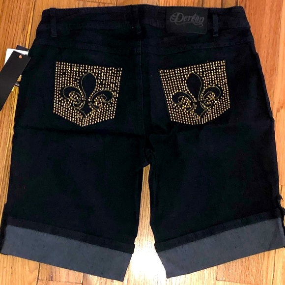 Dereon Pants - NEW  Dereon Y2K jeggings stretch denim shorts 14